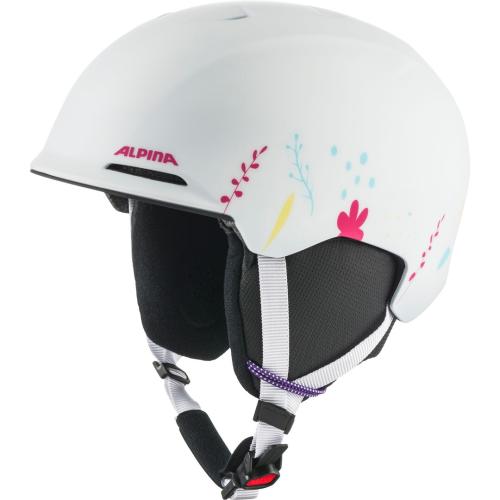 Alpina Brix Jr Kinder Skihelm - white-graphic matt